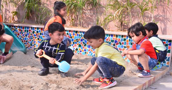 Group of Kids Playing Together in a Safe Environment